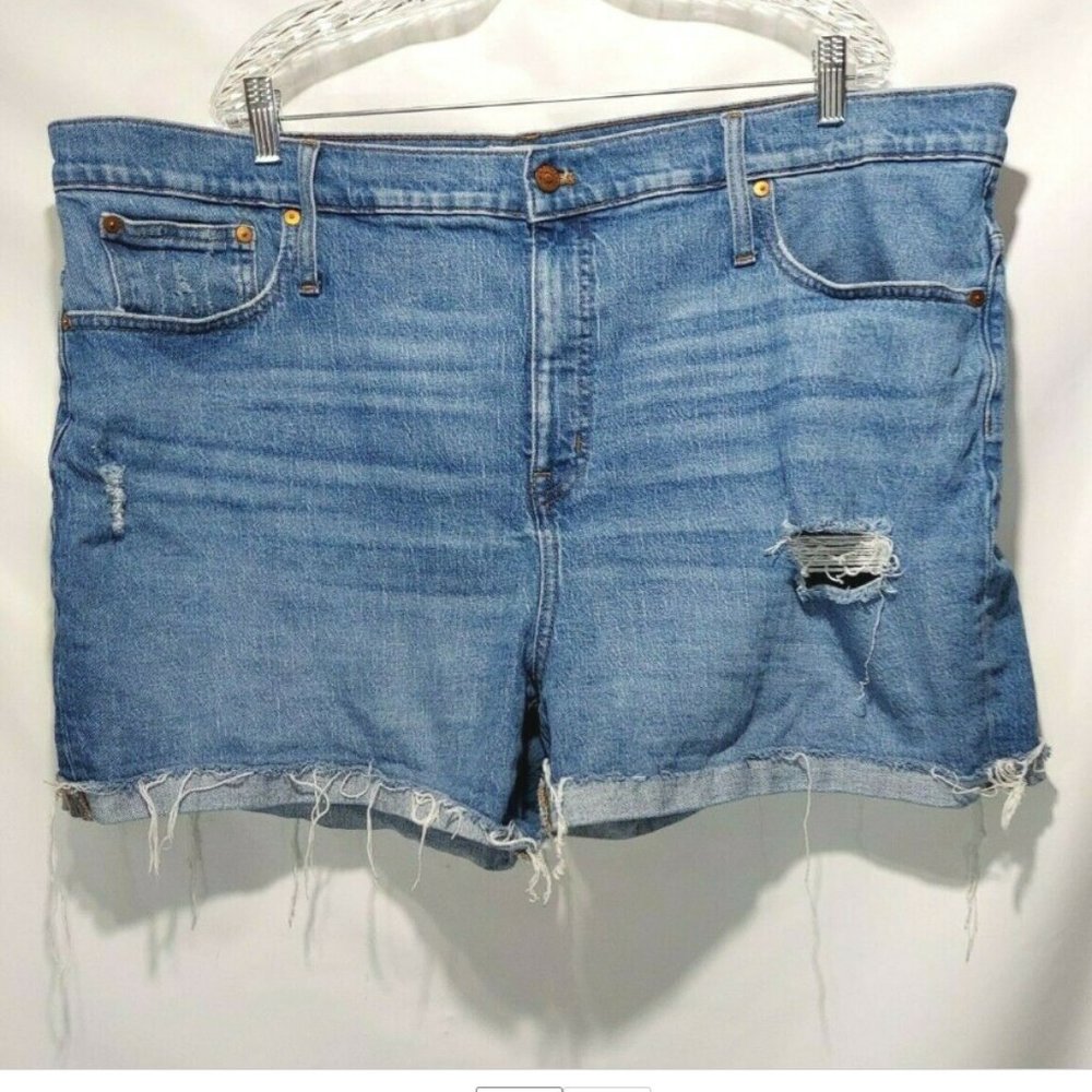 Madewell Distressed Cut Off High Rise 5" Denim Shorts Size 36